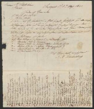 Brief an B. Schott's Söhne : 05.08.1831