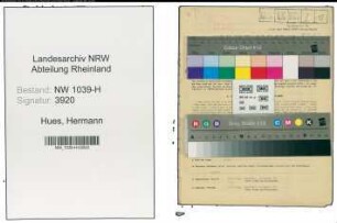 Entnazifizierung Hermann Hues , geb. 17.02.1892 (Angestellter)
