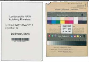 Entnazifizierung Erwin Brodmann , geb. 19.09.1906 (Architekt)