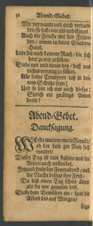 Abend-Gebet