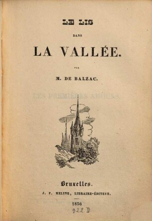 Le lis dans la vallée, 2