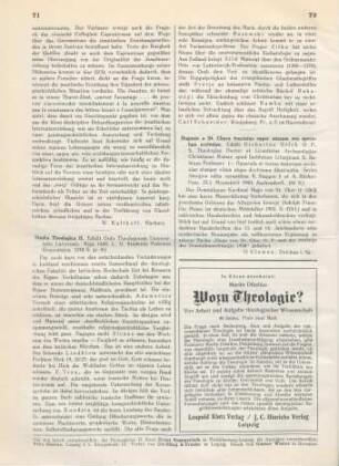 71-72 [Rezension] Studia Theologica II