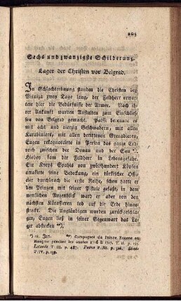 Sechs und zwanzigste Schilderung.