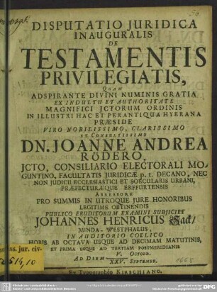De testamentis privilegiatis