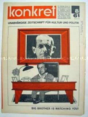 Linke Halbmonatszeitschrift "Konkret" u.a. zur NS-Vergangenheit von Hans Globke