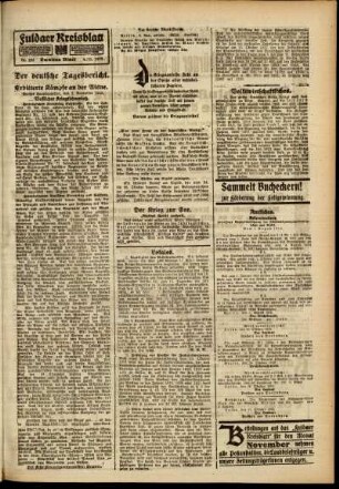Zweite Ausgabe vom Montag, den 04. November 1918.