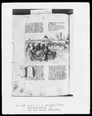 Historienbibel des Alten Testaments — Josuas Begräbnis, Folio 96verso