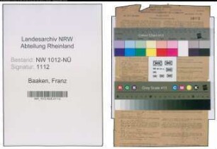 Entnazifizierung Franz Baaken , geb. 23.06.1891 (Landwirt)