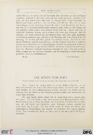 13: Die Büste von Ilici : Vortrag, gehalten in der Sitzung der archäologischen Gesellschaft vom 3. Mai 1898