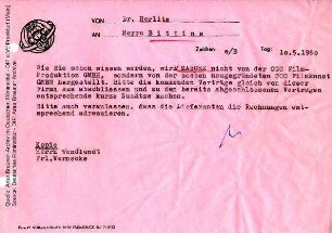 Interne Korrespondenz