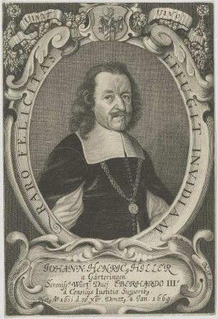 Bildnis des Johann Henricus Hiller a Gärteringen