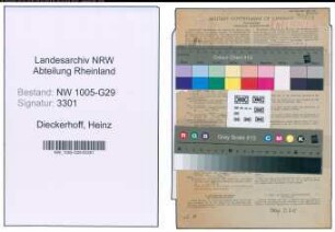 Entnazifizierung Heinz Dieckerhoff , geb. 25.03.1910 (Bahnbeamter)