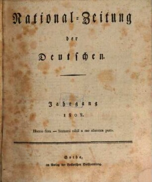 National-Zeitung der Deutschen. 1808