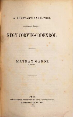 Értekezések a nyelv- és széptudományok köréből. 2. 1869/72 (1872)
