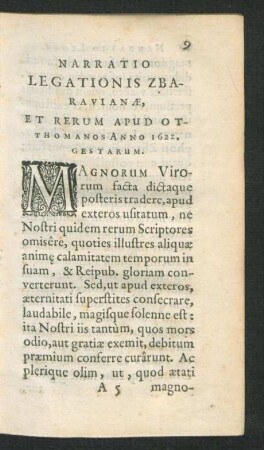 Narratio Legationis Zbaravianae, Et Rerum Apud Otthomanos Anno 1622. Gestarum.