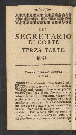 Del Segretario Di Corte Terza Parte.