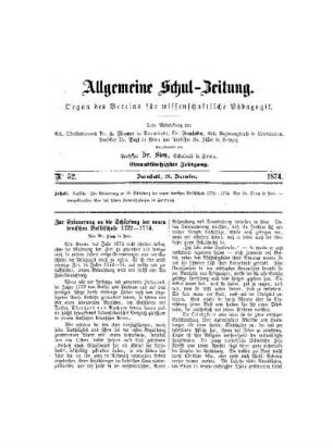 Zur Erinnerung an die Schöpfung der neuen deutschen Volksschule 1772 - 1774
