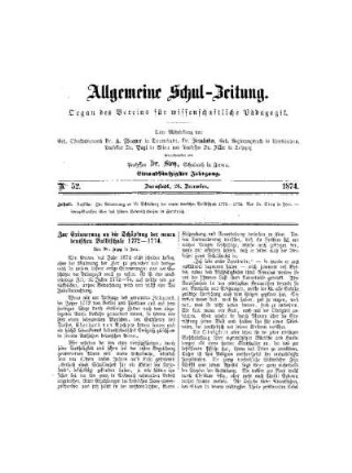 Zur Erinnerung an die Schöpfung der neuen deutschen Volksschule 1772 - 1774