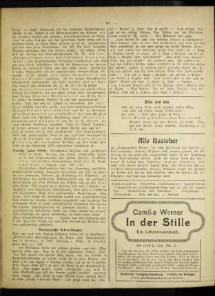 [Und du, mein Kind, mein jüngstes] : [Dies und das]