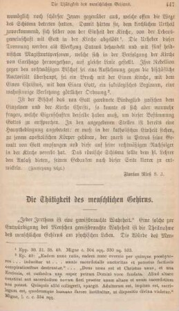 447-462 Die Thätigkeit des menschlichen Gehirns : I.