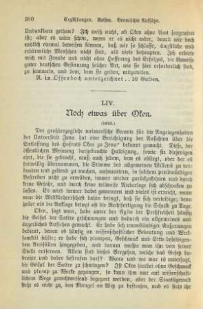 LIV. Noch etwas über Oken. (1819.)