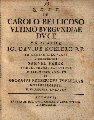 Imperatores Romanos Germanicos Ante Imperatorem Carolum M.
