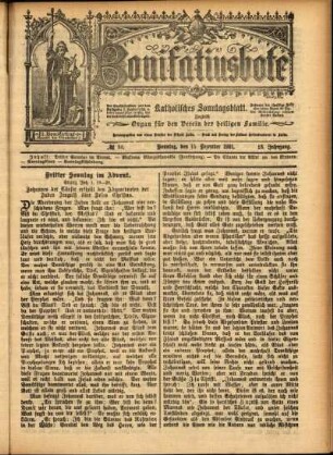 Erste Ausgabe vom Sonntag, den 15. Dezember 1901.