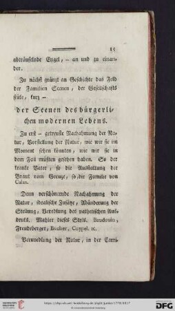 Der Szenen des bürgerlichen Lebens