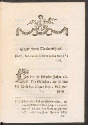 Statt eines Vorberichtes.