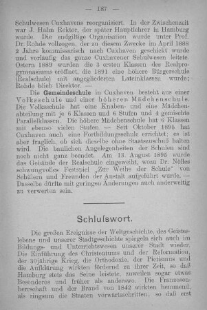 Schlusswort.