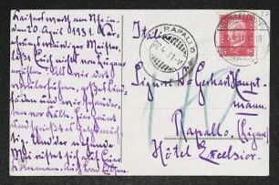Brief von Herbert Eulenberg an Gerhart Hauptmann