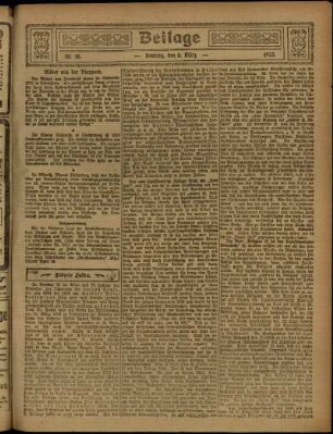 Zweite Ausgabe vom Sonntag, den 05. März 1922.