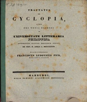Tractatus de cyclopia