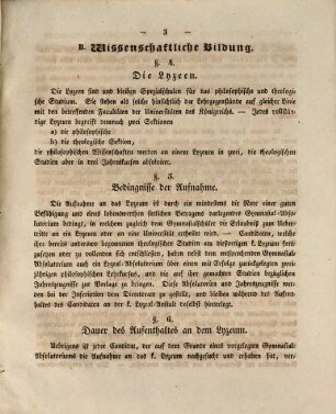 Statuten und Disciplinar-Gesetze für das königliche Lyzeum zu Bamberg