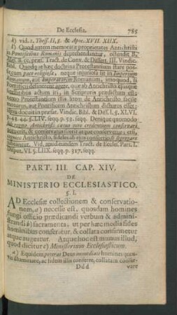 Cap. XIV. De Ministerio Ecclesiastico