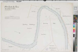 Ems Bauwartbezirk Lathen Stromkarte Niederlangen - Sustrum - Düthe km 43,5-47,1 1905 1 : 2000 64 x 100 farb. Druck: Bogdan Gisevius Dortmund-Ems-Kanal Verwaltung B Nr. 504