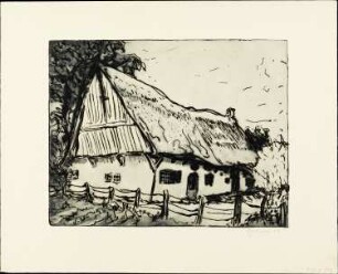 Großes, strohgedecktes Bauernhaus