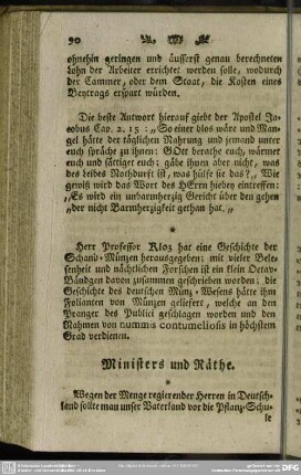 Ministers und Räthe