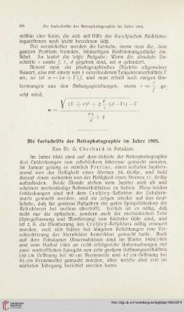 20: Die Fortschritte der Astrophotographie im Jahre 1905