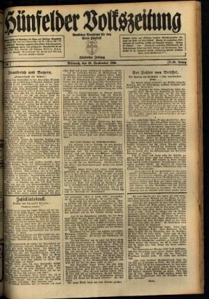 Ausgabe vom Mittwoch, den 29. September 1920.