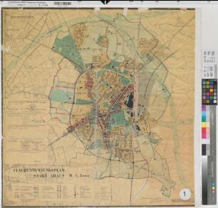 Ahaus (Ahaus) Flächennutzungsplan 1963 1 : 5000 79 x 79 Einzeichnung in Pause Regierung Münster