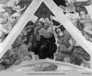 Freskenzyklus mit Passionsszenen : Gewölbefelder : Kirchenvater und Heilige