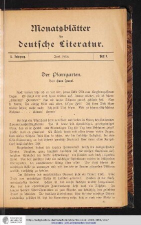 Heft 9. - Juni 1906.