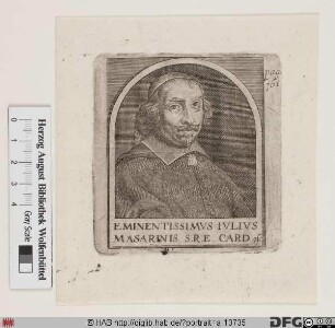 Bildnis Cardinal Jules Mazarin, 1659 duc de Nevers (eig. Giulio Mazarini od. Mazzarino)