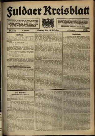 Ausgabe vom Montag, den 24. Oktober 1910.