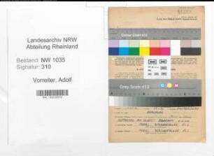 Entnazifizierung Adolf Vorreiter , geb. 27.03.1913 (Werkmeister)