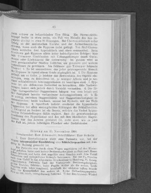 Sitzung am 13. November 1900.