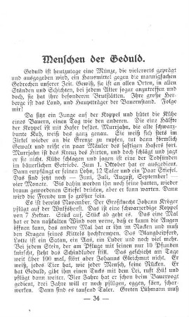 Menschen der Geduld.