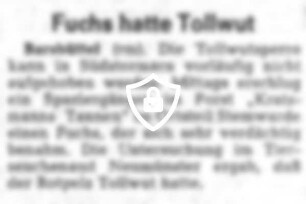 Fuchs hatte Tollwut