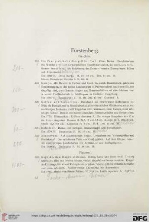 Fürstenberg (Nr. 318-328)